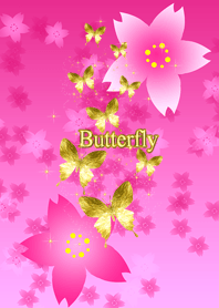 Eight*Butterfly with cherry blossom #5-1