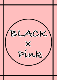 심플한 블랙 × 핑크 - 핑크