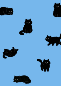 Black Cat Blue theme .