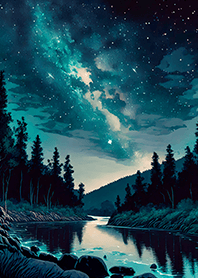 Beautiful starry night view#1349