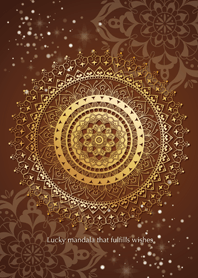 Lucky mandala -Gold & Brown-
