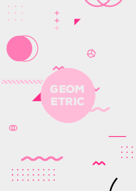 Material Geometric White Pink 2