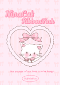 Nina cat ribbon pink