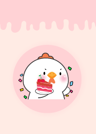 Simple White Chicken Love Sweet Theme
