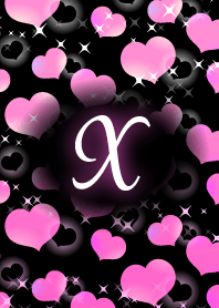 X-Initial- Pink & Black