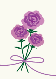 大切な人に贈る紫色カーネーションの花束