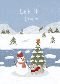 Let it Snow - Gray Cat