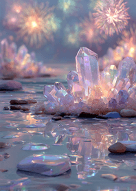 Purple Rainbow Crystal Fireworks