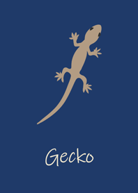 Cute gecko - dark blue