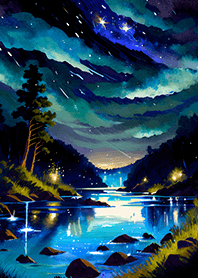 綺麗な星空の夜景着せかえ#259