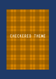 BROWN CHECKERED THEMEj-NAVY BLUE