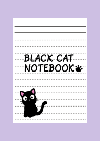 BLACK CAT NOTEBOOK-DUSTY PURPLEj