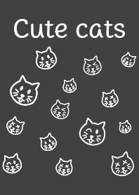 cute cats drawing black