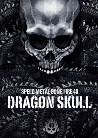 Speed metal bone fire Dragon skull 40
