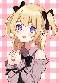 Blonde twin tail girl