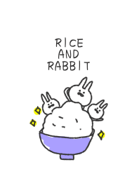 Simple rice and rabbit