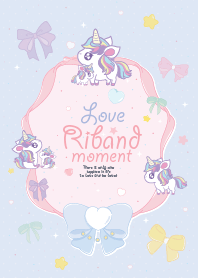 Cute Unicorn Ties a Bow of Love