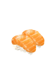 厚切りサーモンです　寿司　ご飯