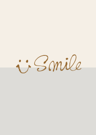 Simple smile Beige and Grayish26