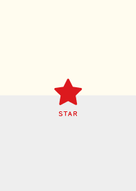 Simple Lucky Star / Red&Beige Gray