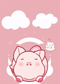 Babi merah muda yang bahagia 548be