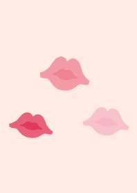 Kiss on the Lips Cute Pink Love