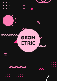 Material Geometric Black Pink 2