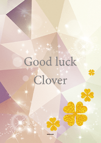 Brown : Good Luck! Gold Four Leaf
