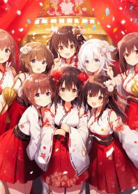 A group photo of cute miko 1