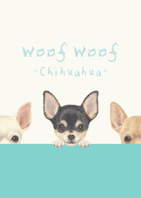 Woof Woof - Chihuahua - AQUA GREEN