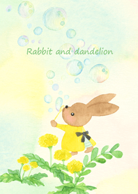 Rabbit and dandelion