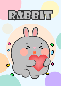 Love Chubby Grey Rabbit Theme