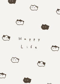 Bean Cats(pattern)/dark brown.