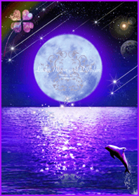 Lucky Full Moon and Dolphin