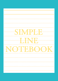 SIMPLE YELLOW LINE NOTEBOOK/TURQUOISE