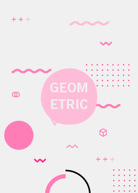 Material Geometric White Pink