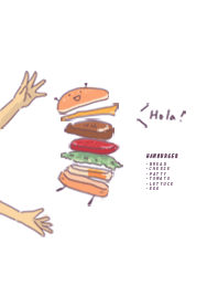 Hamburger say "hola!"