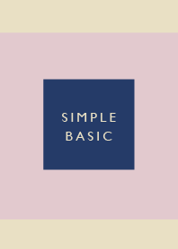 大人シンプルBasic ネイビー×ローズピンク