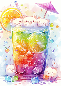 ⭐️貓咪繽紛漸層氣泡飲❤️8-3