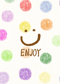 Enjoy smile-watercolor Polka dot5-