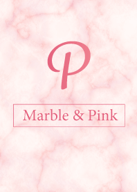P-Marble&Pink-Initial