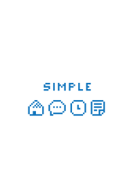 Pixel Icons /blue line BW