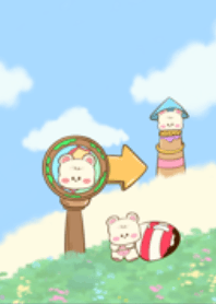 flower fields beside the beach