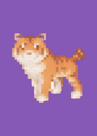 Tiger Pixel Art Theme  Purple 01