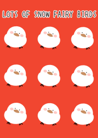 LOTS OF SNOW FAIRY BIRDS-REDj