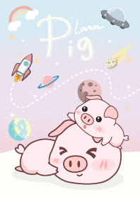 หมูน้อยกับกาแล็กซี่สีพาสเทล