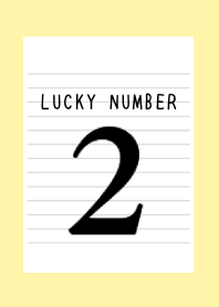 LUCKY NUMBER 2 NOTEBOOKj-LIGHT YELLOW