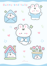Bunny and tulip  ^_^