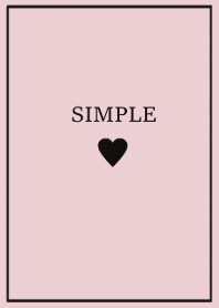 SIMPLE HEART / black dustypink
