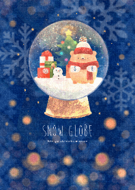 Sunday bear -snow globe-